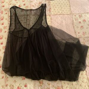 🖤SOLD🖤 Long black babydoll mesh dress